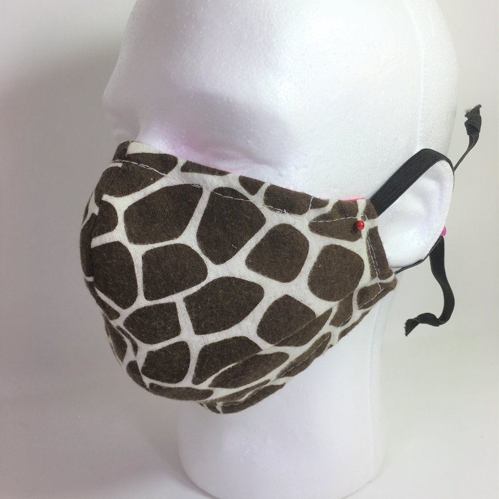 Witty Giraffe Face Mask NEW Reversible - Picture 3 of 8